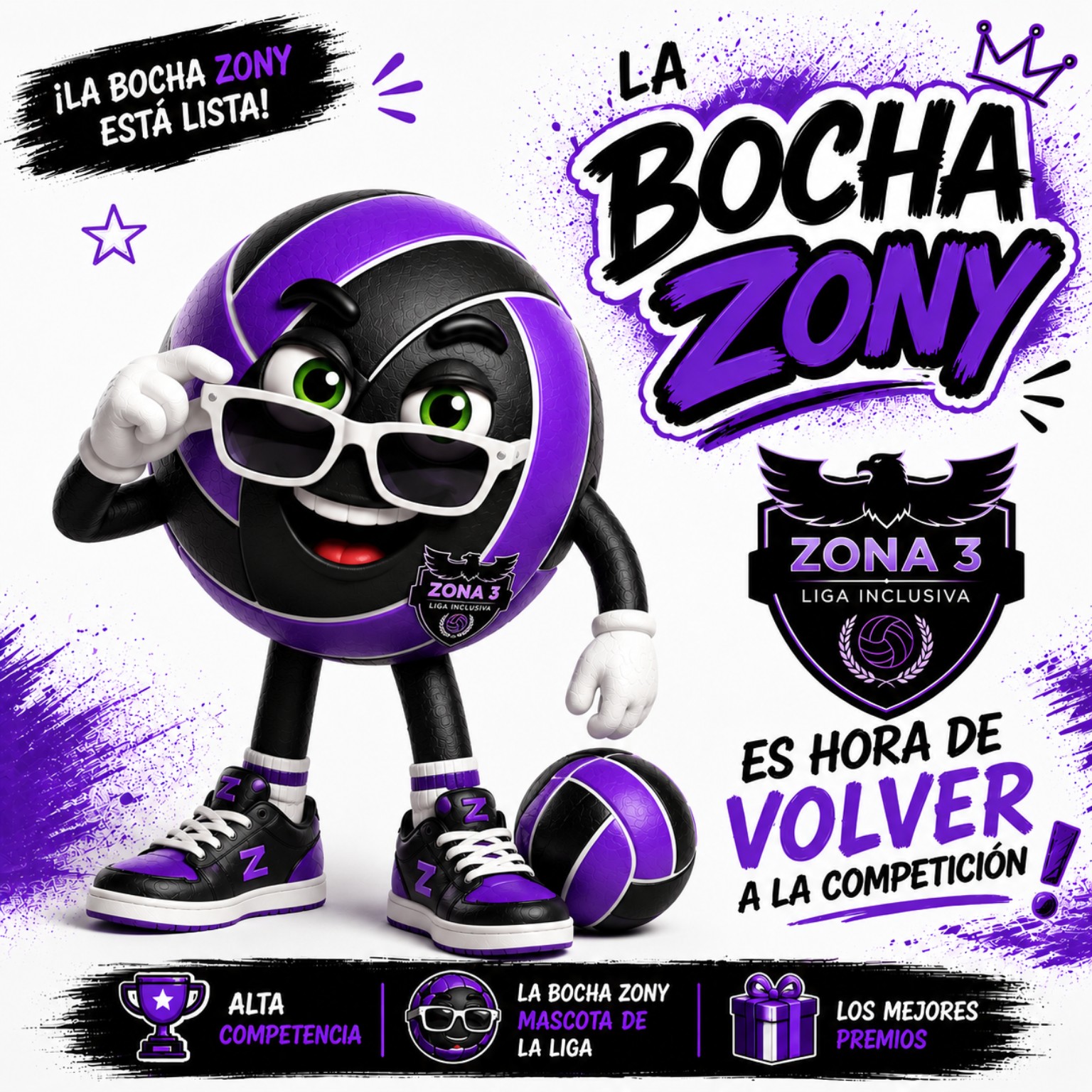 La Bocha Zony — mascota oficial de Zona 3 Liga